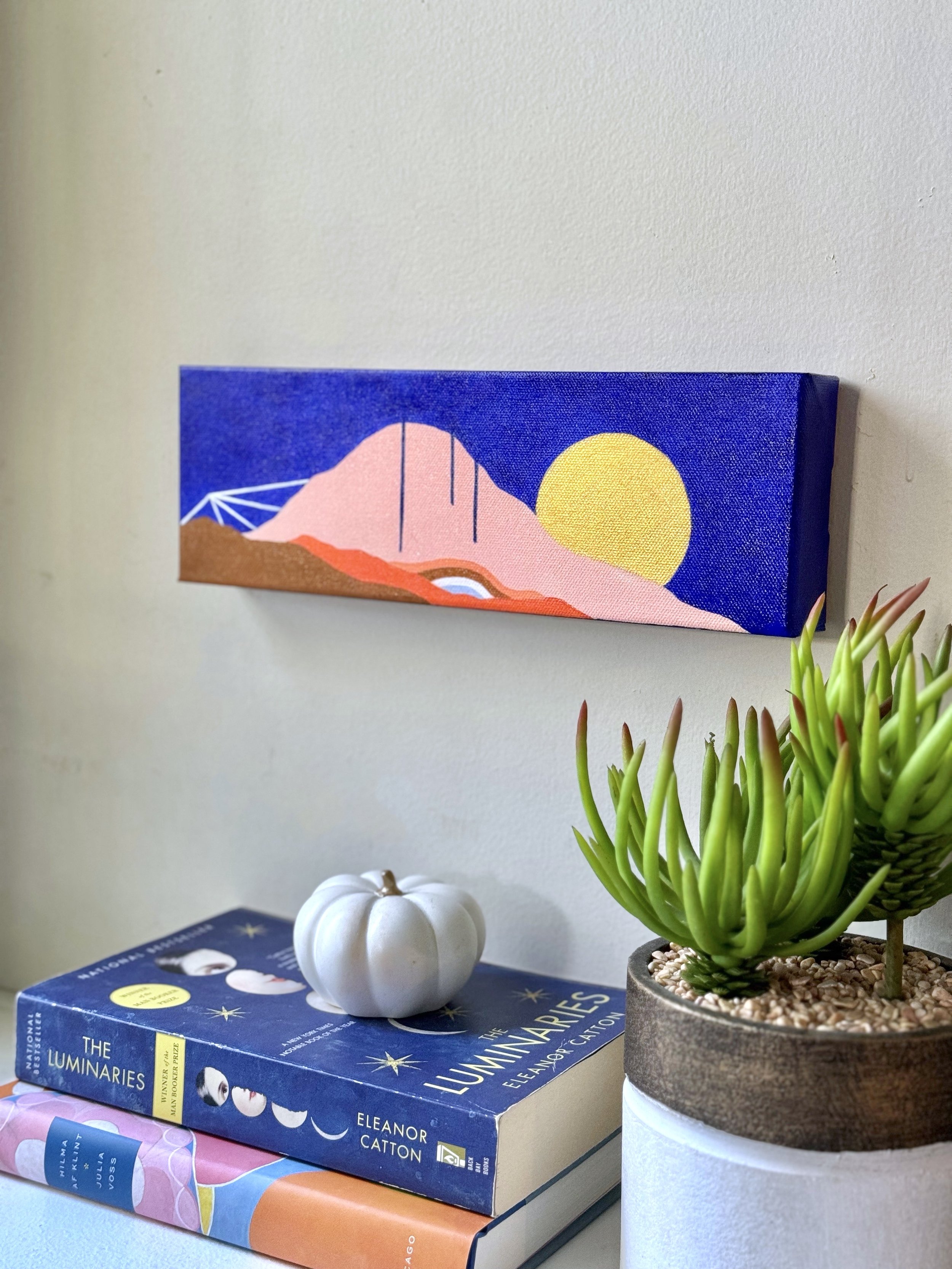 Abstract Landscape painting 4x12 canvas