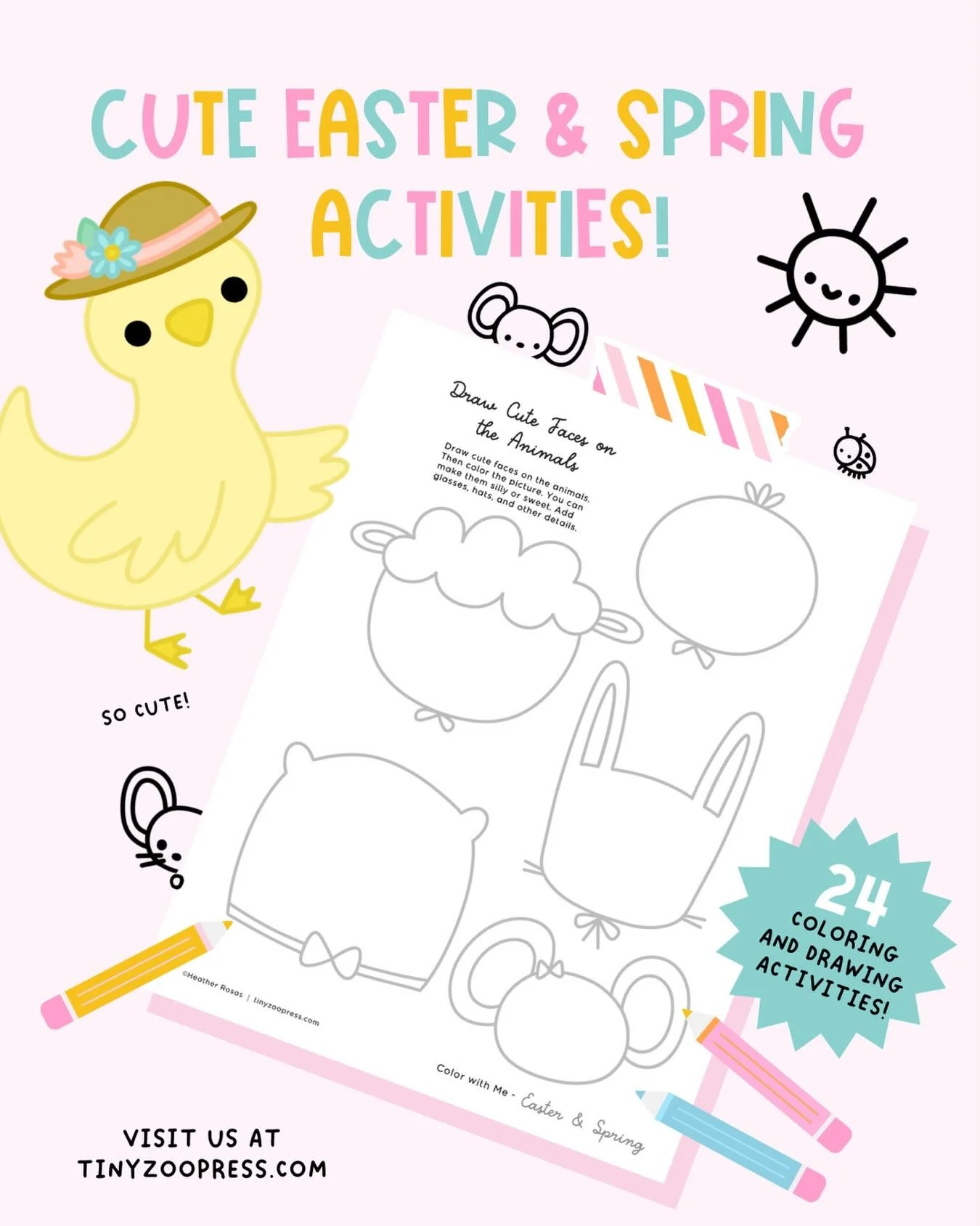 🐣We have cute Easter activities in our shop! Lots of cute drawing and coloring activities for kids. Visit us at tinyzoopress.com!🐰
#easteractivitiesforkids #easterprintables #easterprintablesforkids