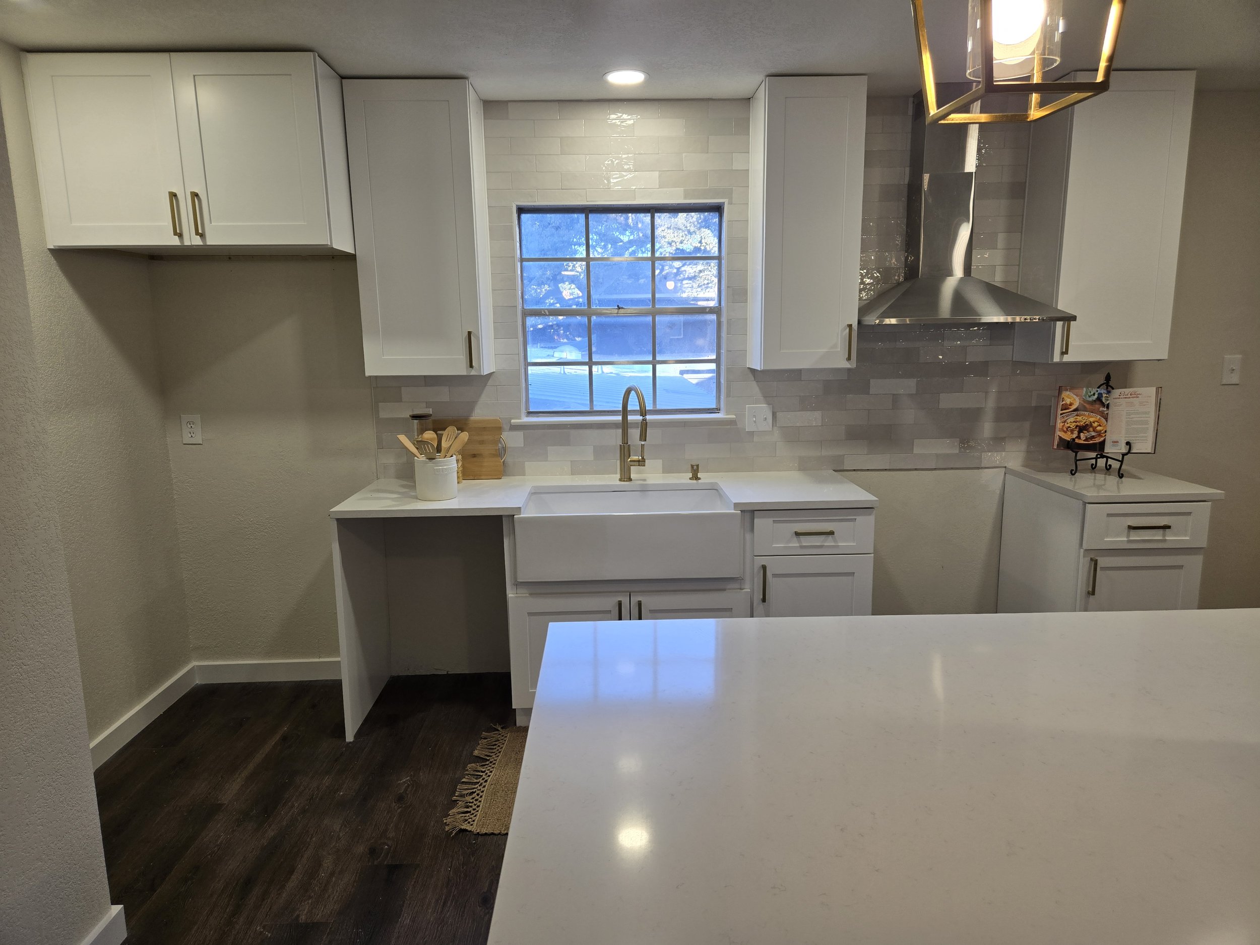 White and Gold Kitchen Remodel
