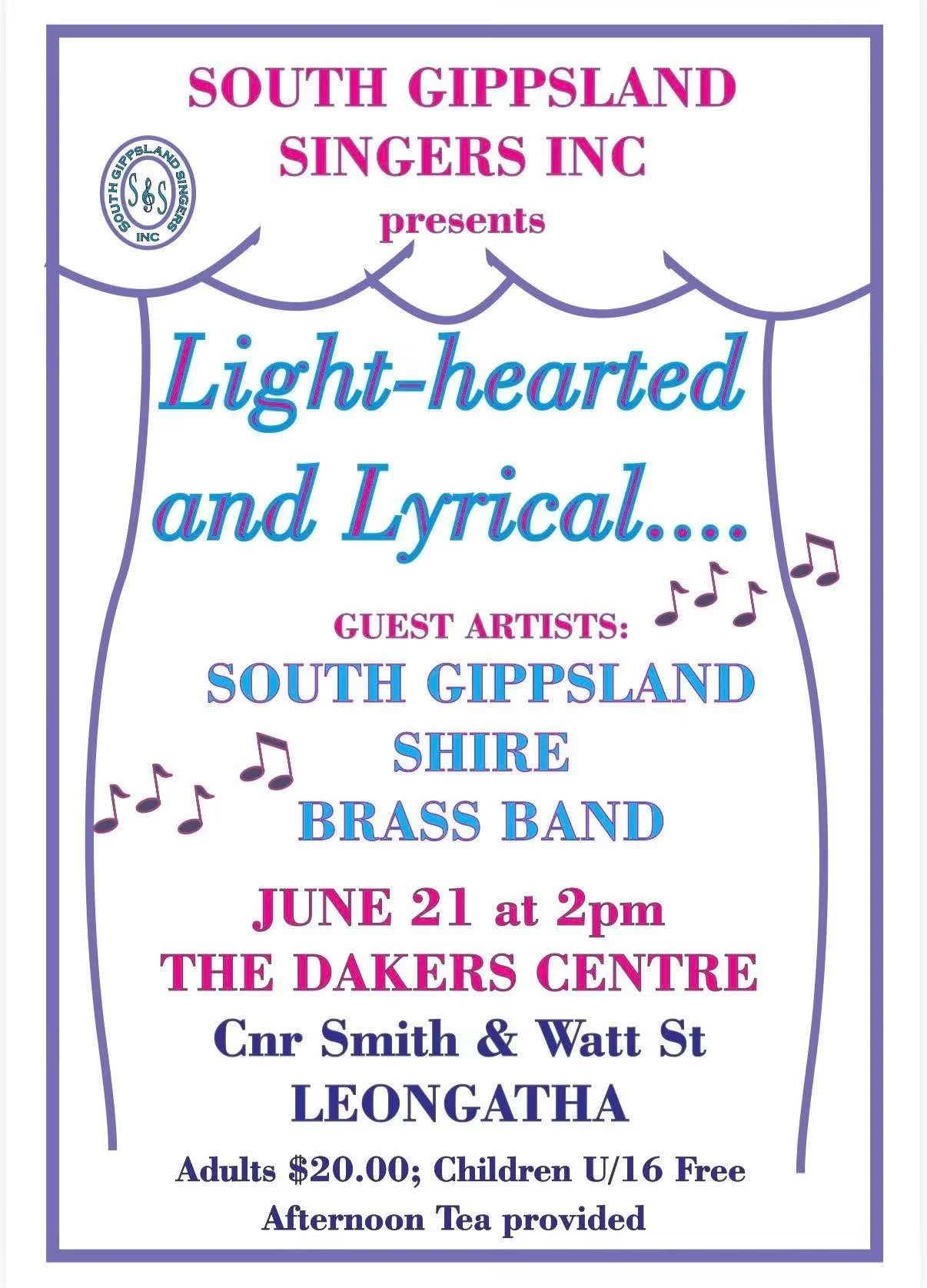 South Gippsland Singers Concert