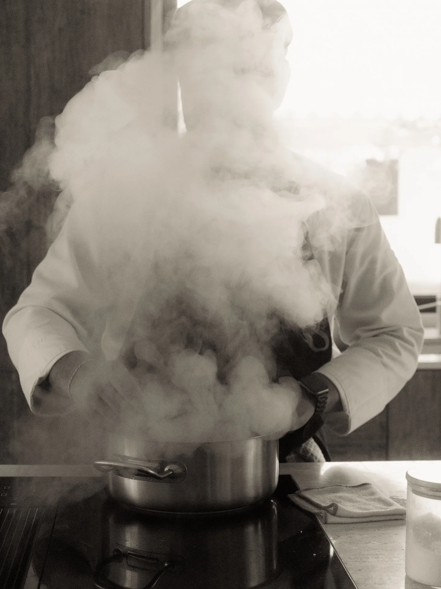 Our chef Hilario at work in the kitchen, fully in his element, enjoying the steam as much as the cooking.

#QuintaFilippa #HilarioInTheKitchen #PortugalFlavours #SeasonalKitchen #CountryLifePortugal