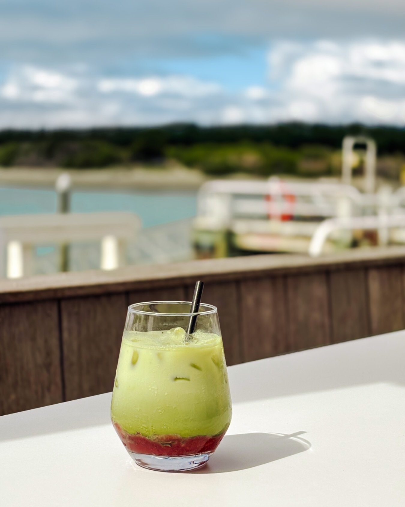 Have you tried our newest obsession yet? You just can&rsquo;t beat an iced strawberry matcha and this view 🍓😍

It&rsquo;s the ultimate cooler after a sunny walk along the estuary or bike ride to the ferry.

#icedmatchalatte #strawberrymatcha #match