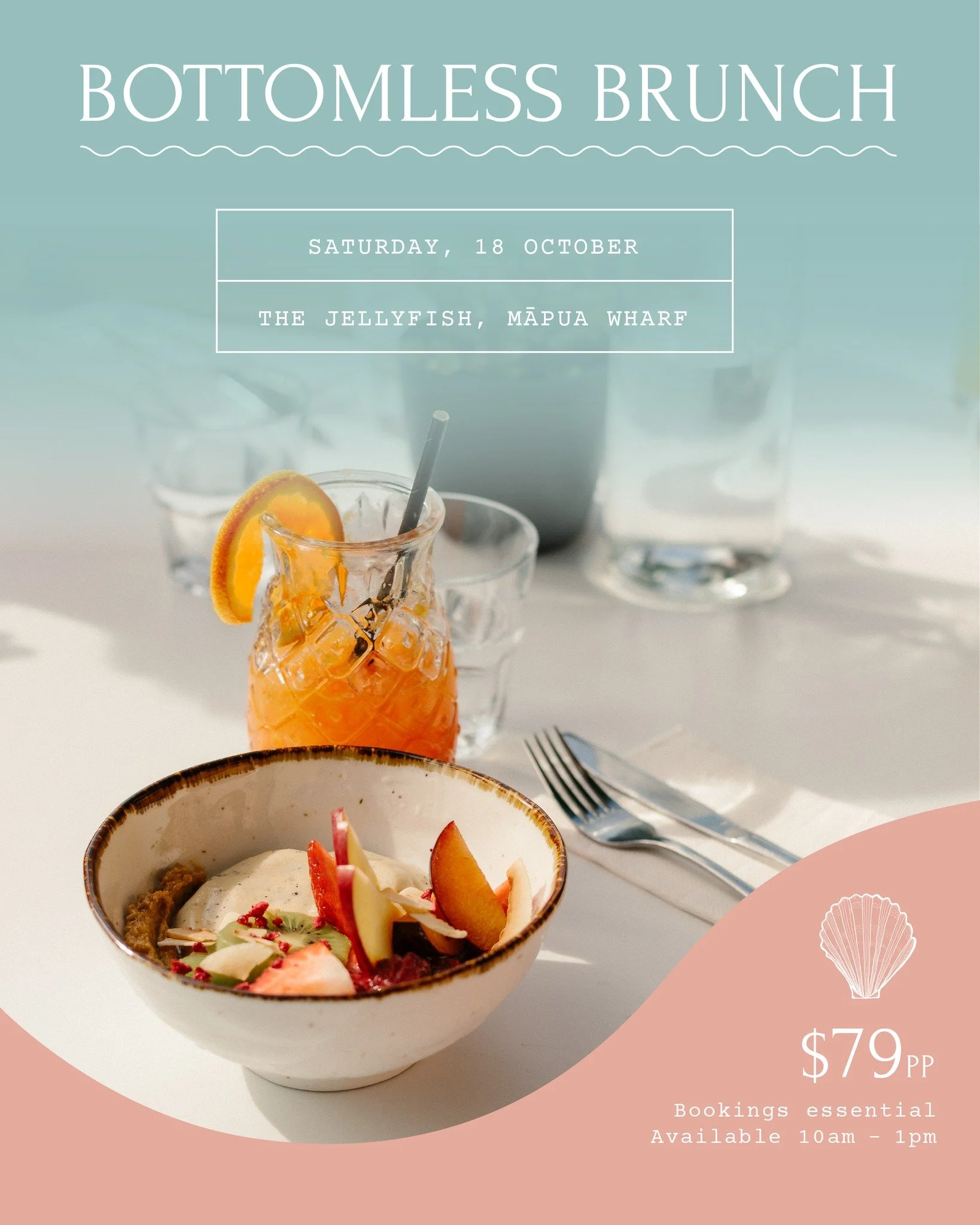 🥂 𝐁𝐨𝐭𝐭𝐨𝐦𝐥𝐞𝐬𝐬 𝐁𝐫𝐮𝐧𝐜𝐡 𝐭𝐡𝐢𝐬 𝐒𝐚𝐭𝐮𝐫𝐝𝐚𝐲! 🥂⁣
⁣
Kick off your weekend with delicious food, great drinks and good times by the water.⁣
⁣
Enjoy a tasty brunch menu, a shared sweet platter, and 90 minutes of bottomless drinks ~ fro