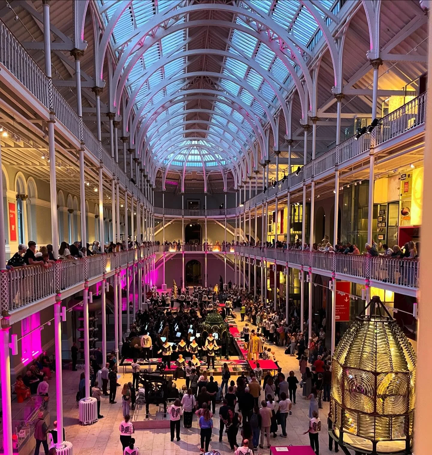 Epic location filming at tonight&rsquo;s dress rehearsal of Oedipus Rex at the National Museum of Scotland #opera part of @edintfest