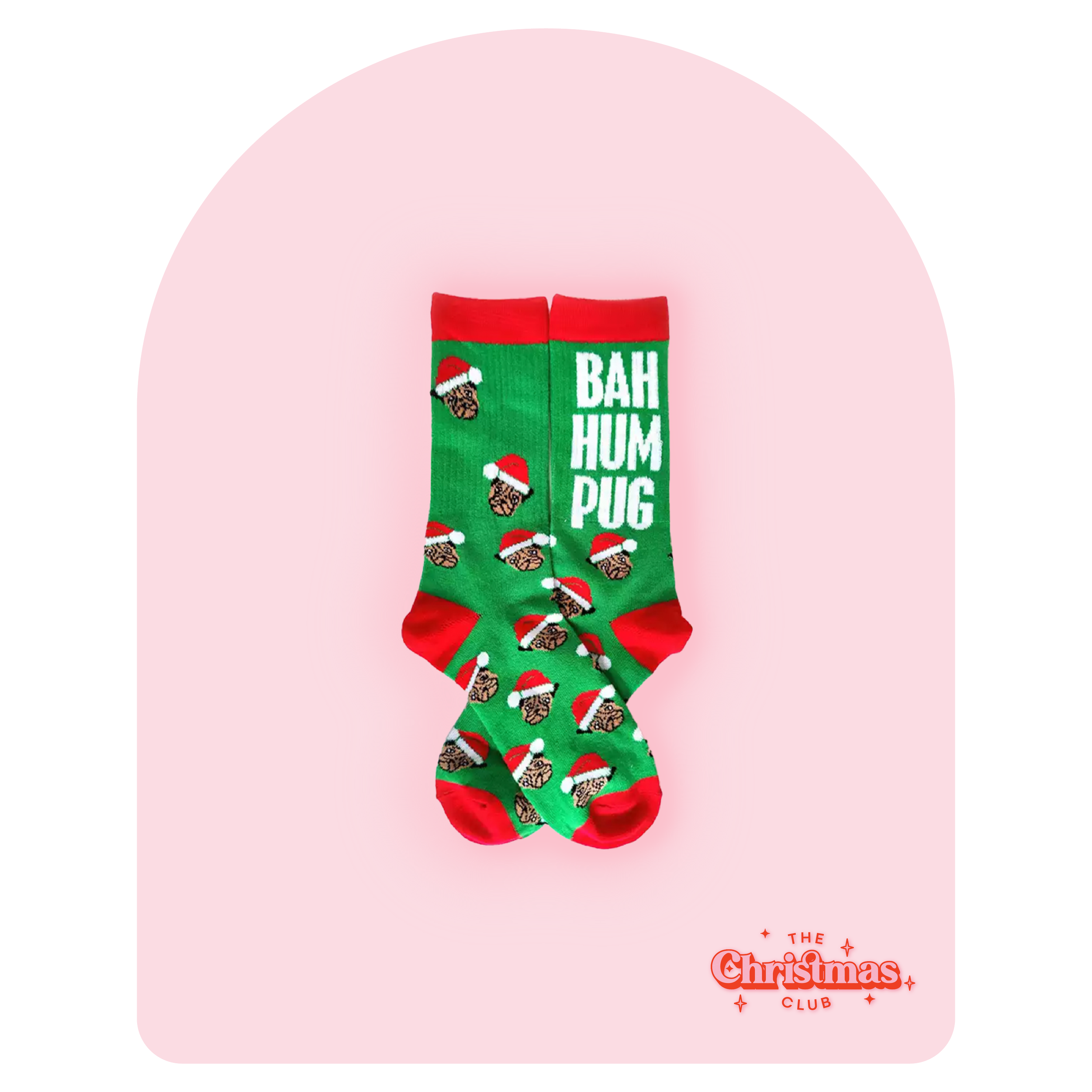 The Christmas Club Clearance Bah Hum Pug Socks