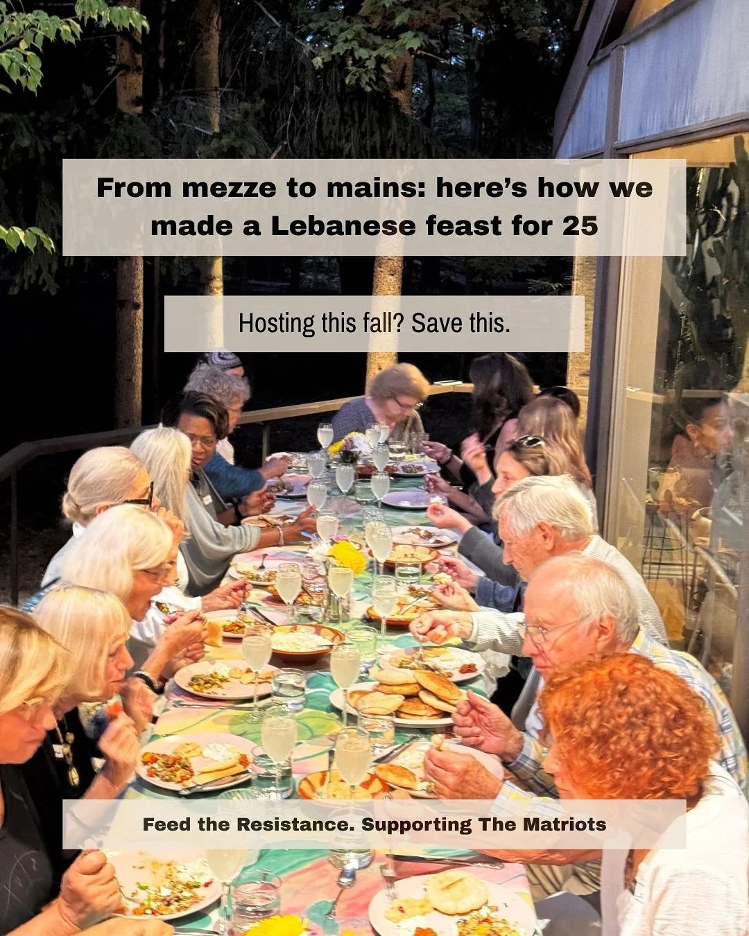 Fall is for hosting 🍂
Here&rsquo;s everything you need to pull off a crowd-pleasing feast.

We partnered with @sante.supperclub on their Feed the Resistance dinner series and hosted a beautiful private dinner for 25 in support of @matriotsohio.

The