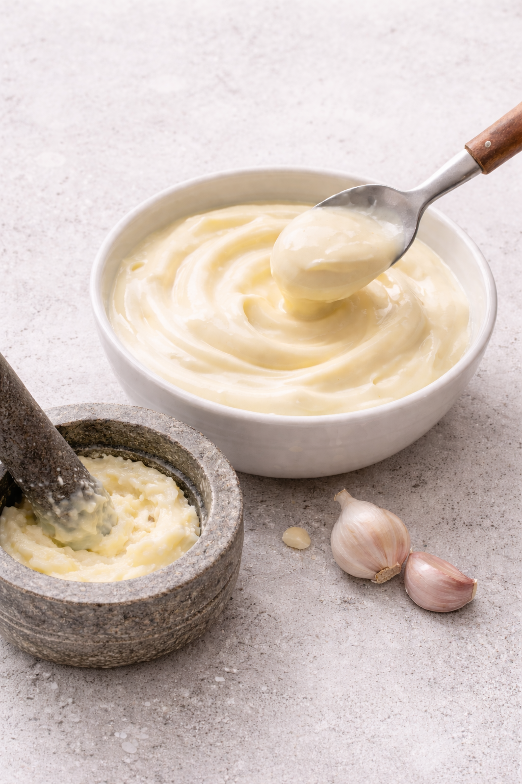 Toum (with store-bought mayo)
