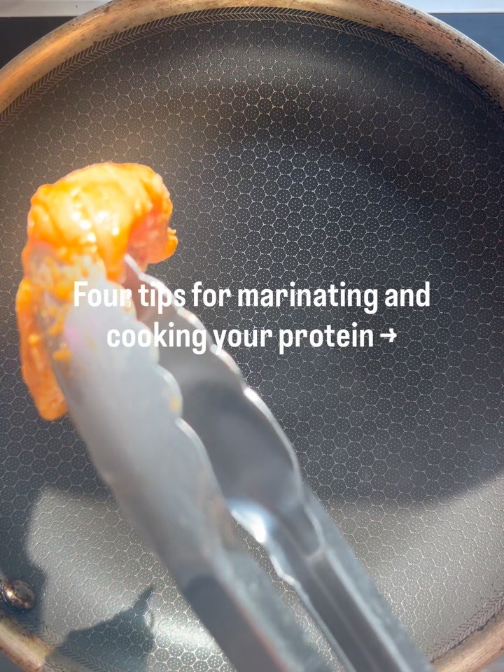 A few small technique shifts make all the difference.

1. A good marinade sets the foundation.

2. Prep your protein to increase surface area so the flavor can actually absorb.

3. Give it enough time to season deeply without breaking down the textur