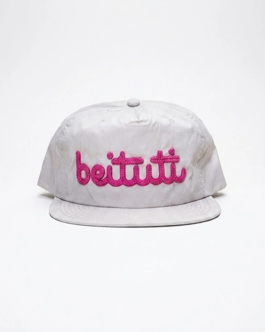Beige beituti embroidered hat