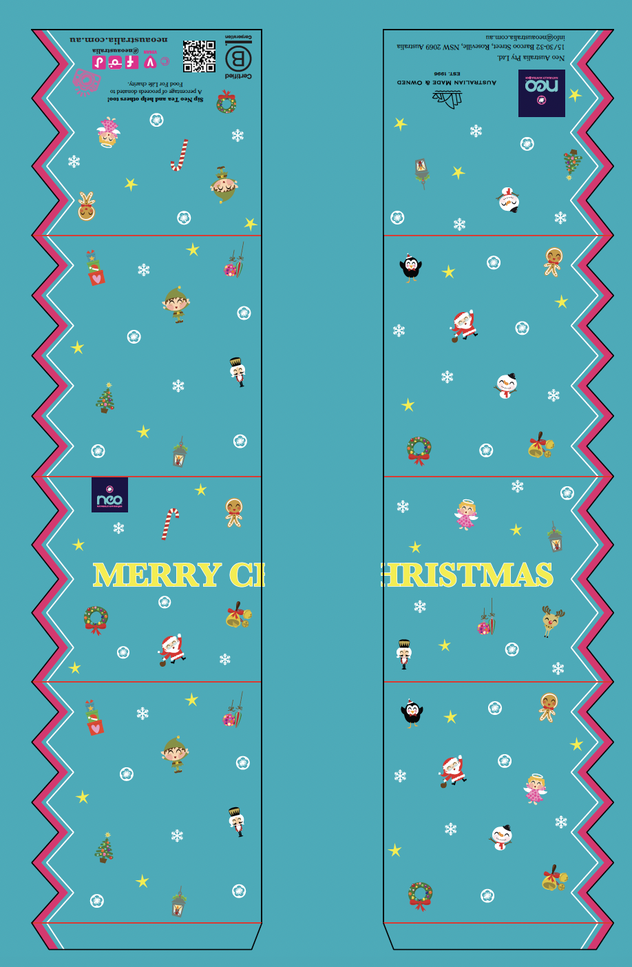 The design of the Christmas Cracker sleeve.