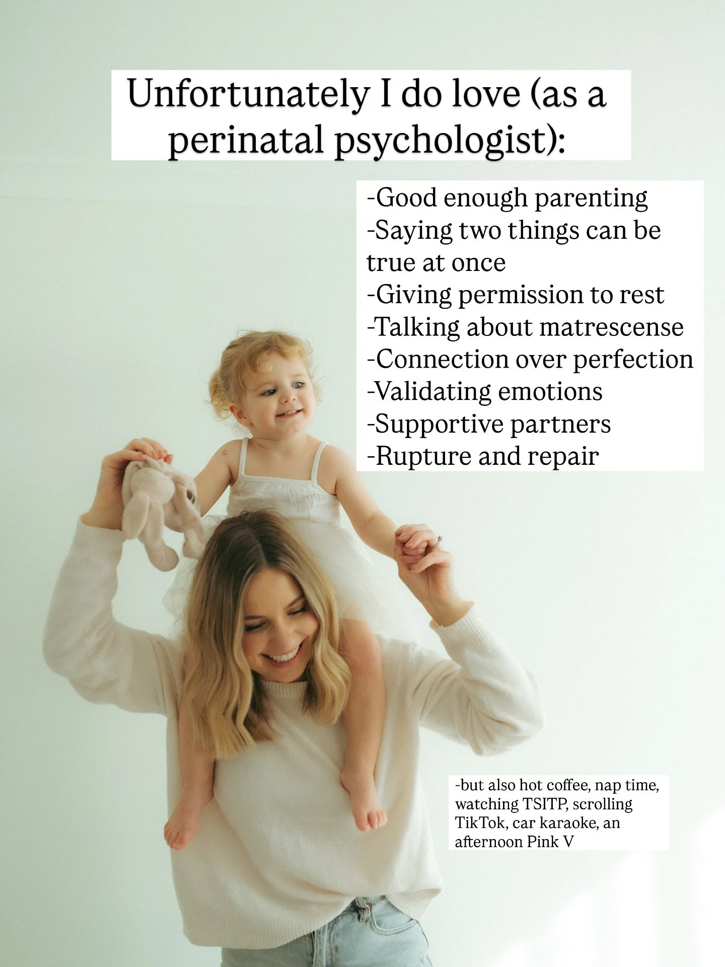 Unfortunately I do love trend but make it perinatal psychologist specific ππΌ‍βοΈ
.
.
.
.
.
.
#perinatalmentalhealth #perinatalpsychology #perinatalpsychologist #postpartum #postnataldepression #matrescence #postnatalanxiety #PND #PNA #birthtrau