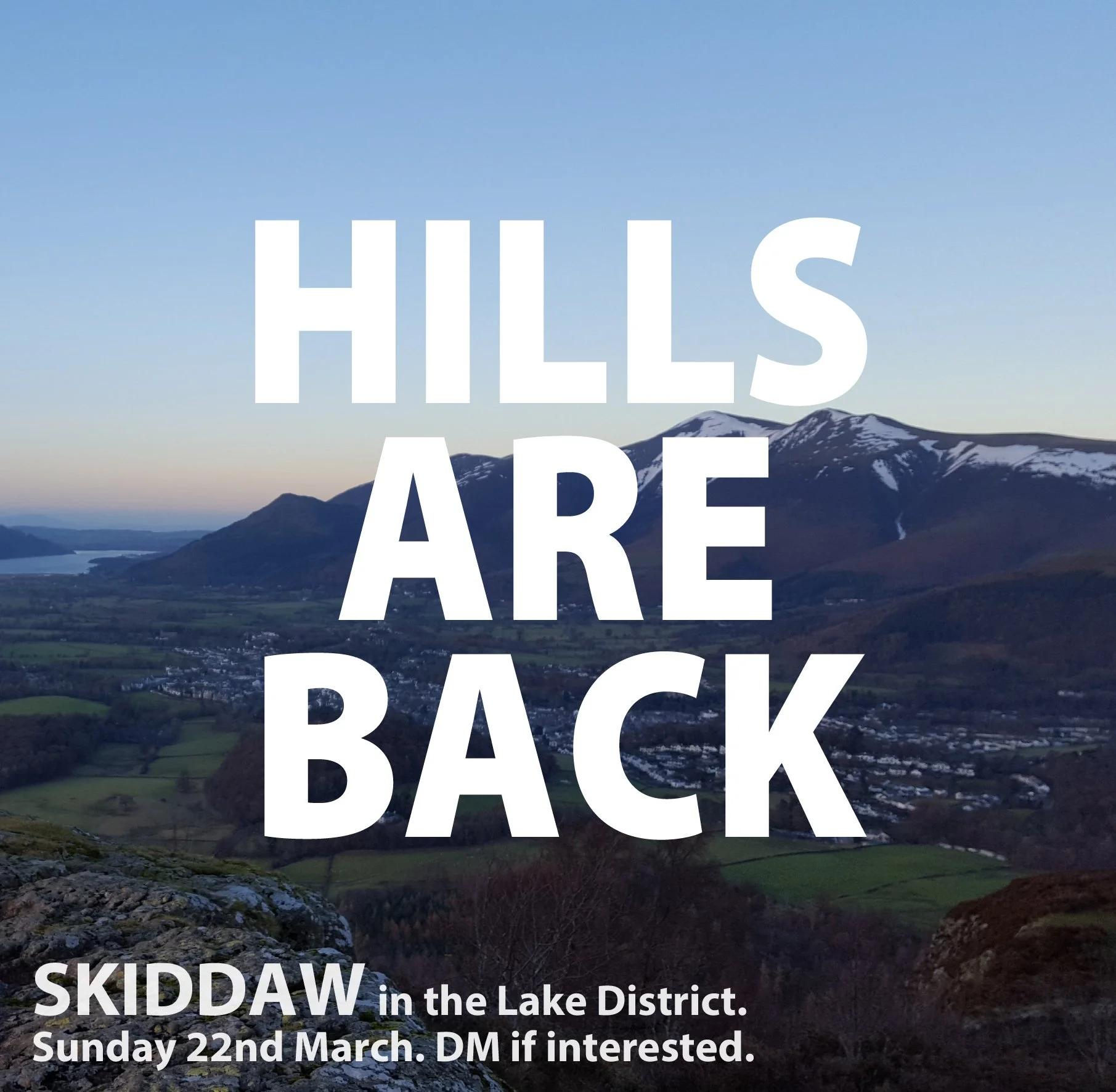 A March 22nd walk up Skiddaw in the Lake District