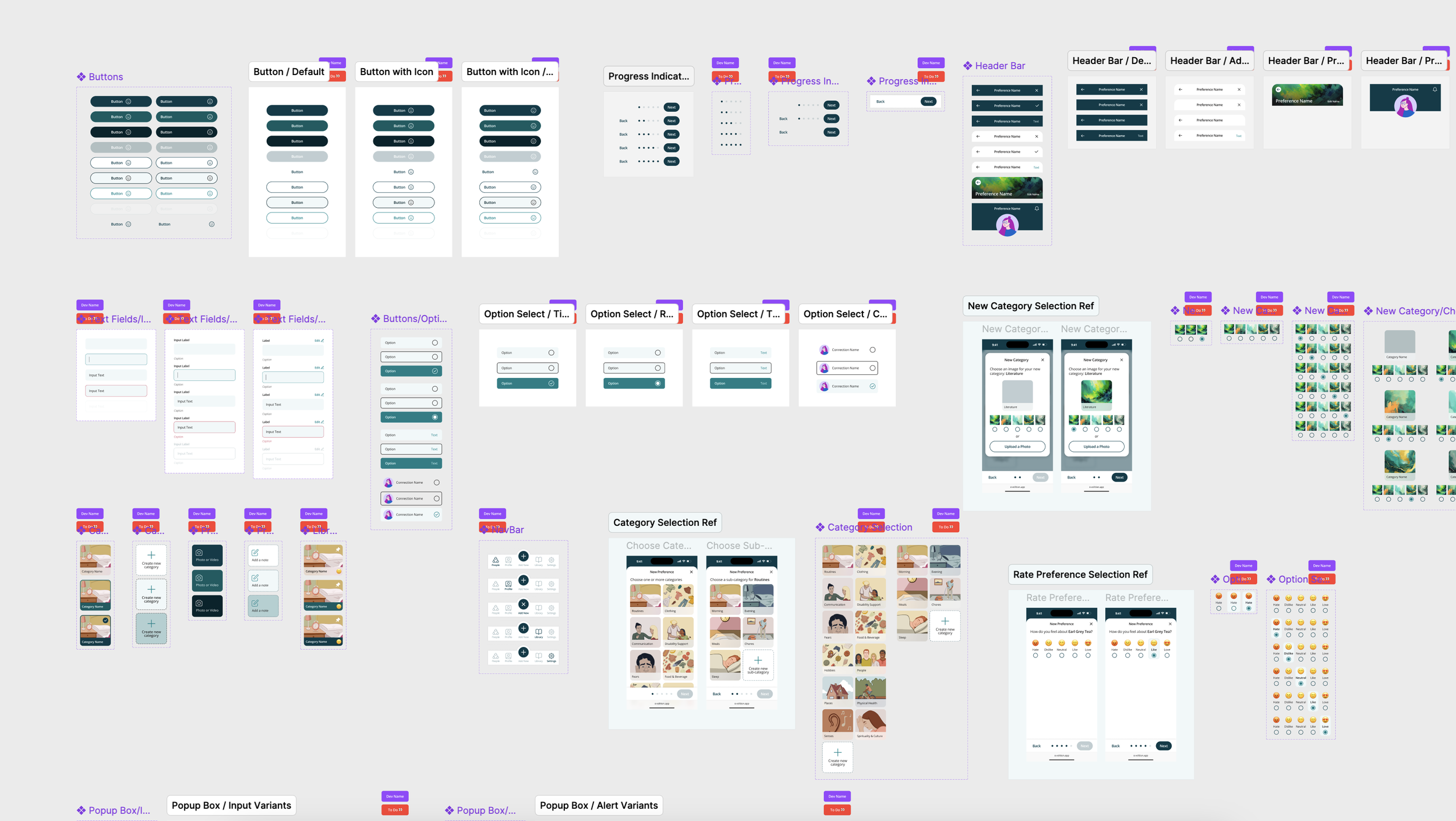 Design System & Component Library -   I built out a design system & component library to standardise UI components, typography, and colour schemes across the app. This system ensured that the app had a cohesive visual identity and that the design cou