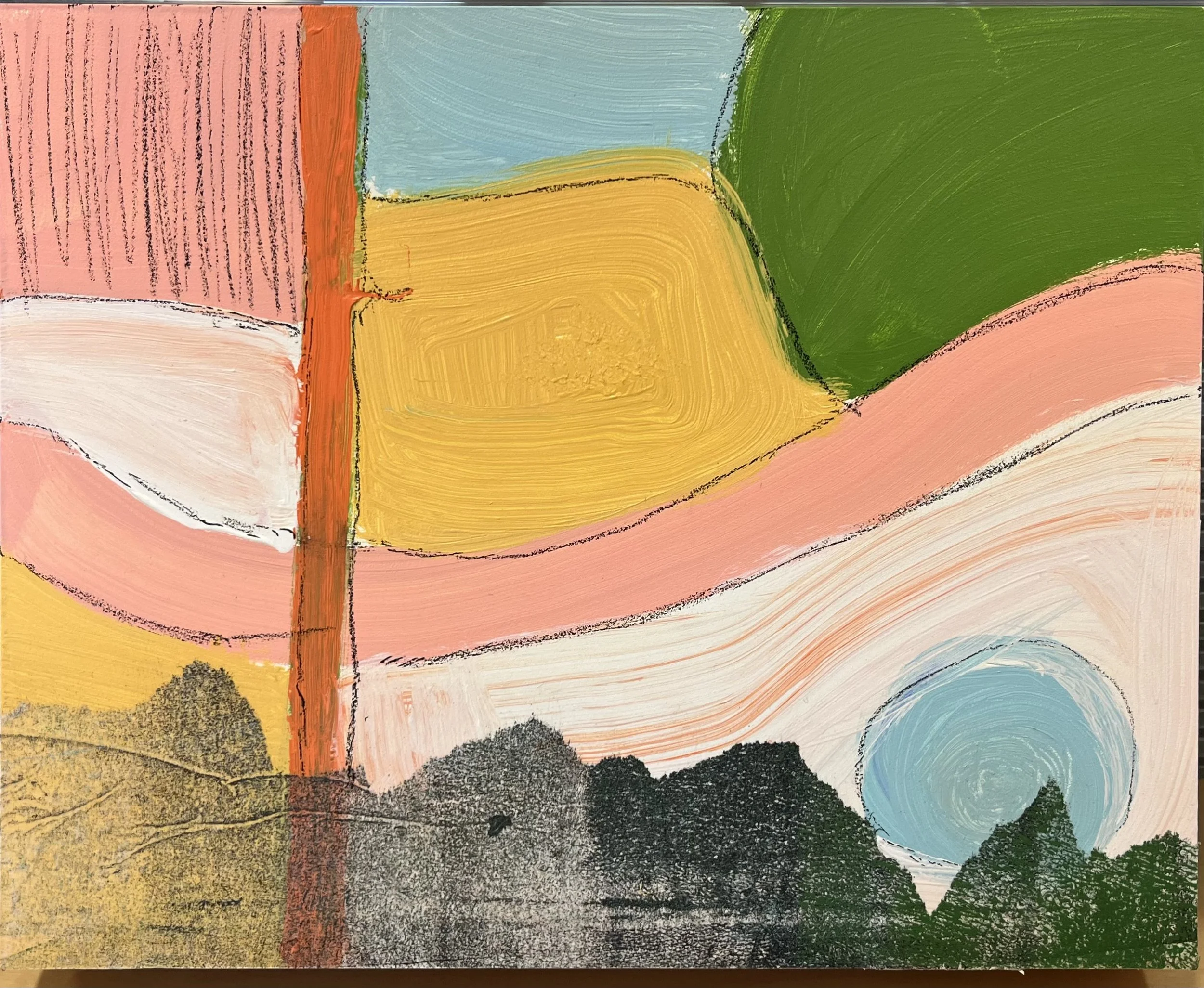 We went there  8" x 10"  Mixed media on wood panel  |  NFS