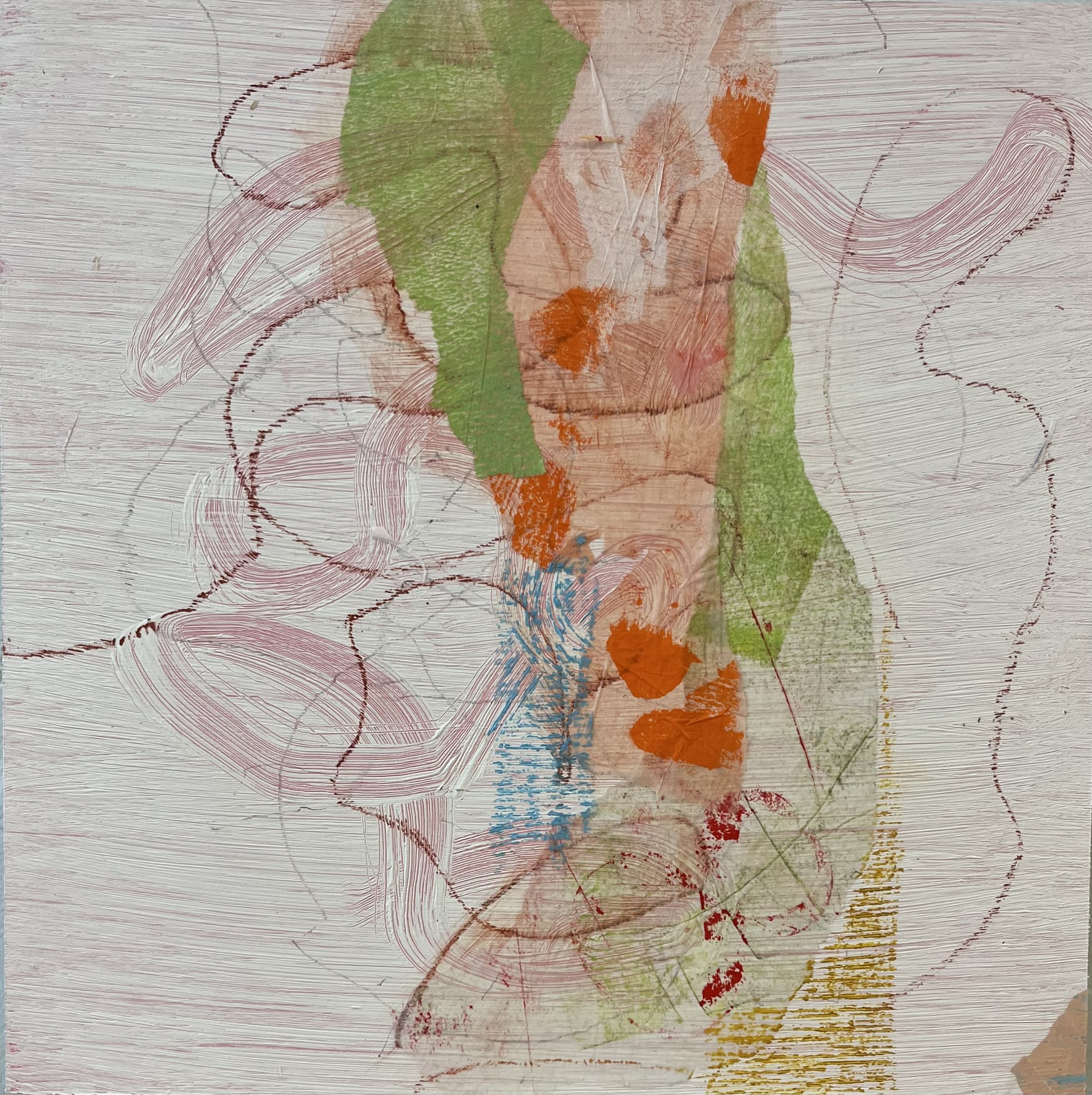 The Patch  8" x 10"  Mixed media on wood panel  |  NFS