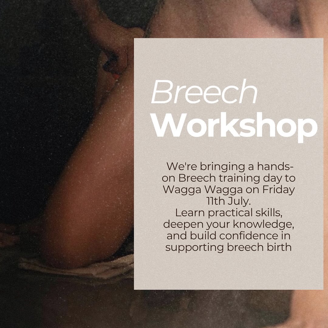 ✨ Calling all midwives, student midwives, and healthcare providers! ✨

Join us for a hands-on Breech Birth Training Workshop on Friday 11th July in North Wagga.

Learn the art and evidence of physiological breech birth, practice key maneuvers, and ga