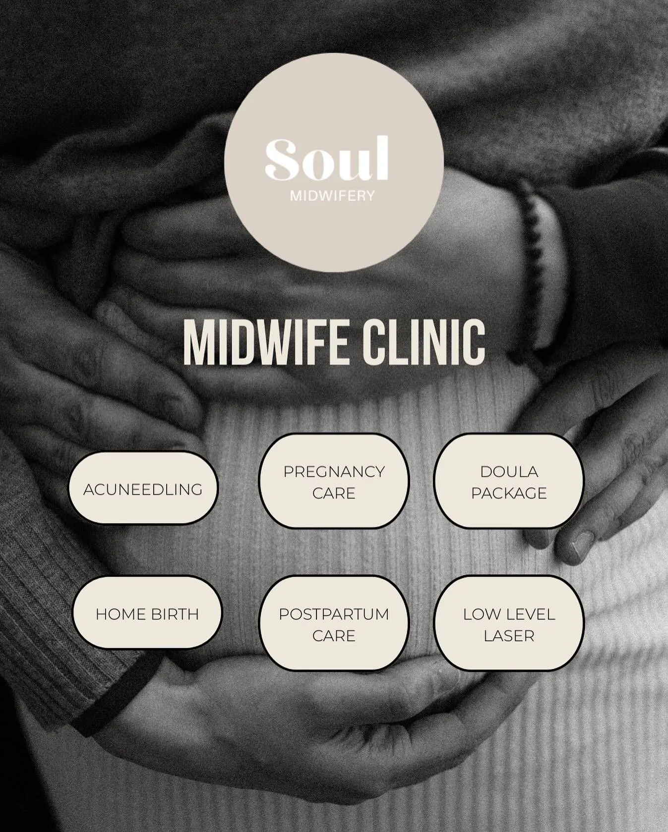 ✨ Soul Midwifery Clinic &ndash; now taking new bookings for pregnancy and postpartum care ☀️ 

If you&rsquo;re looking for midwifery support that&rsquo;s
&bull; authentic 
&bull; woman-centred
&bull; evidence based
you&rsquo;re in the right place! 

