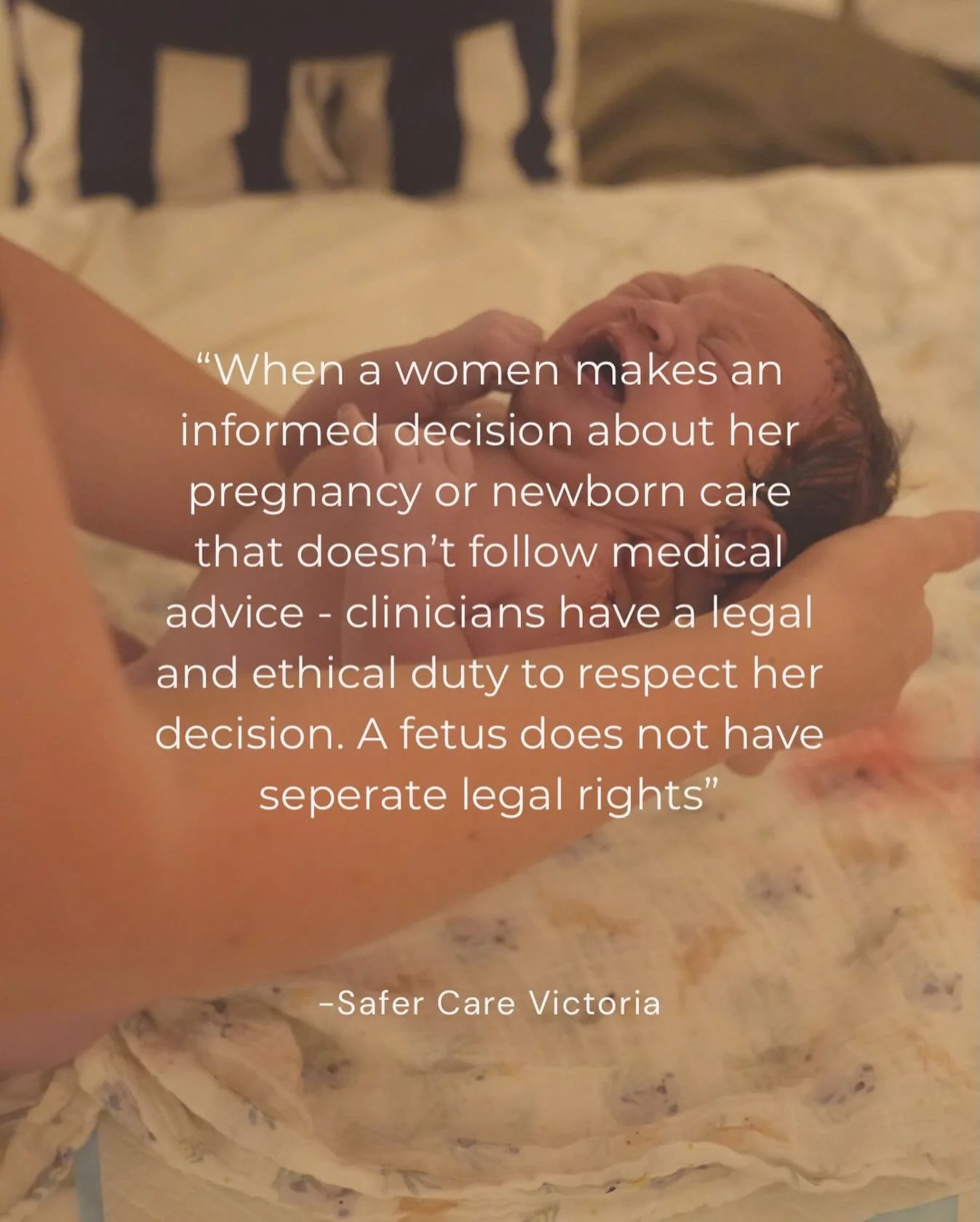 How much is done in the name of someone else&rsquo;s definition of safety?
A woman is left physically and emotionally broken, all for the reassurance that someone else&rsquo;s decision is right for her and her baby.

Safety is a huge and ongoing conv