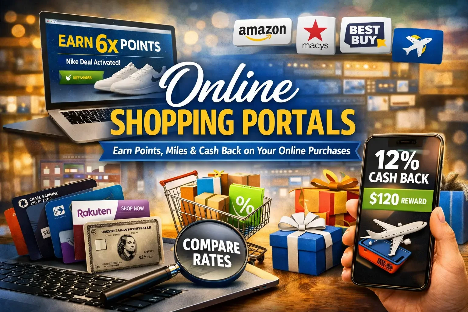 Online Shopping Portal - earn points mile and cash back