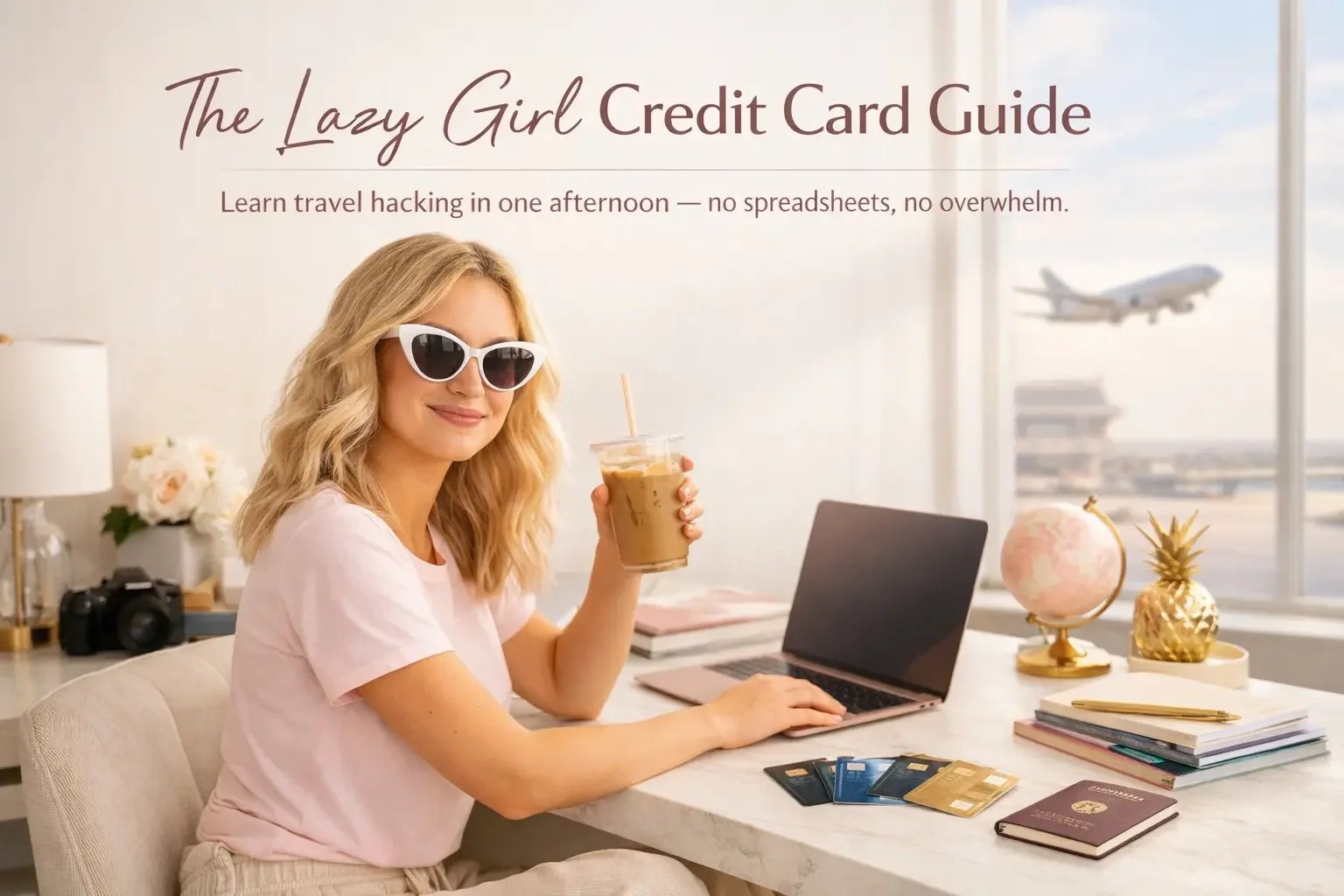 This is the exact method I use to earn 20+ free flights a year for my family, and it’s the foundation of my Lazy Girl Credit Card Strategy.