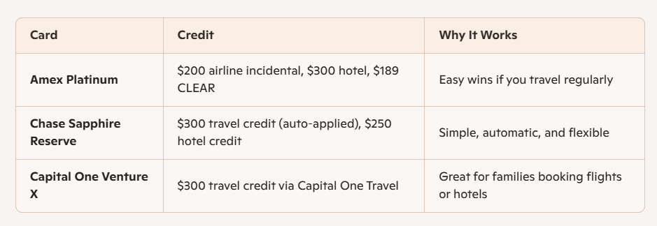 Travel Credits that Always Pay off