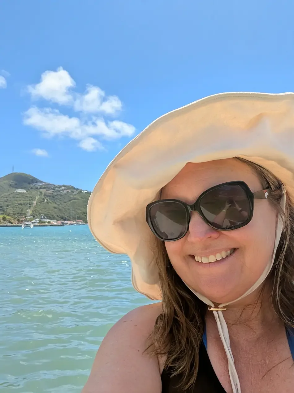 Julie from No Point Left Behind - in the Virgin Islands