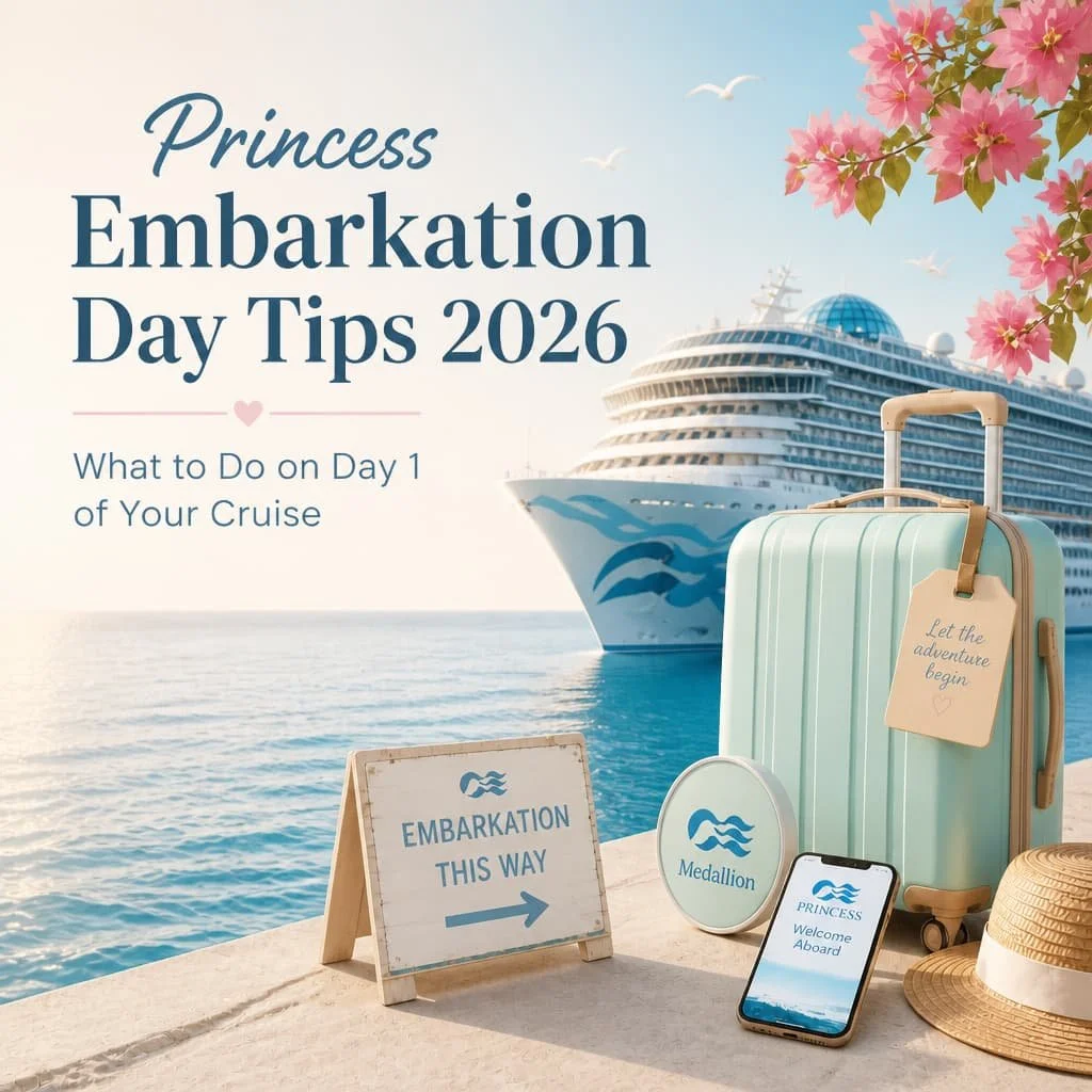 Princess Cruises Embarkation Day tips 2026