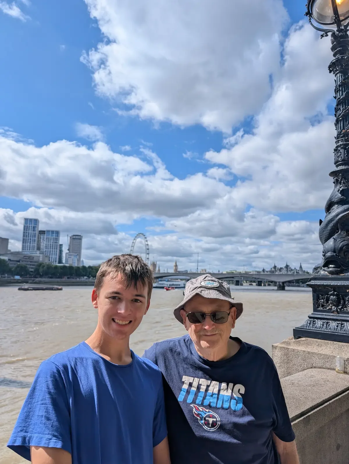 Grandad and grandson in London England