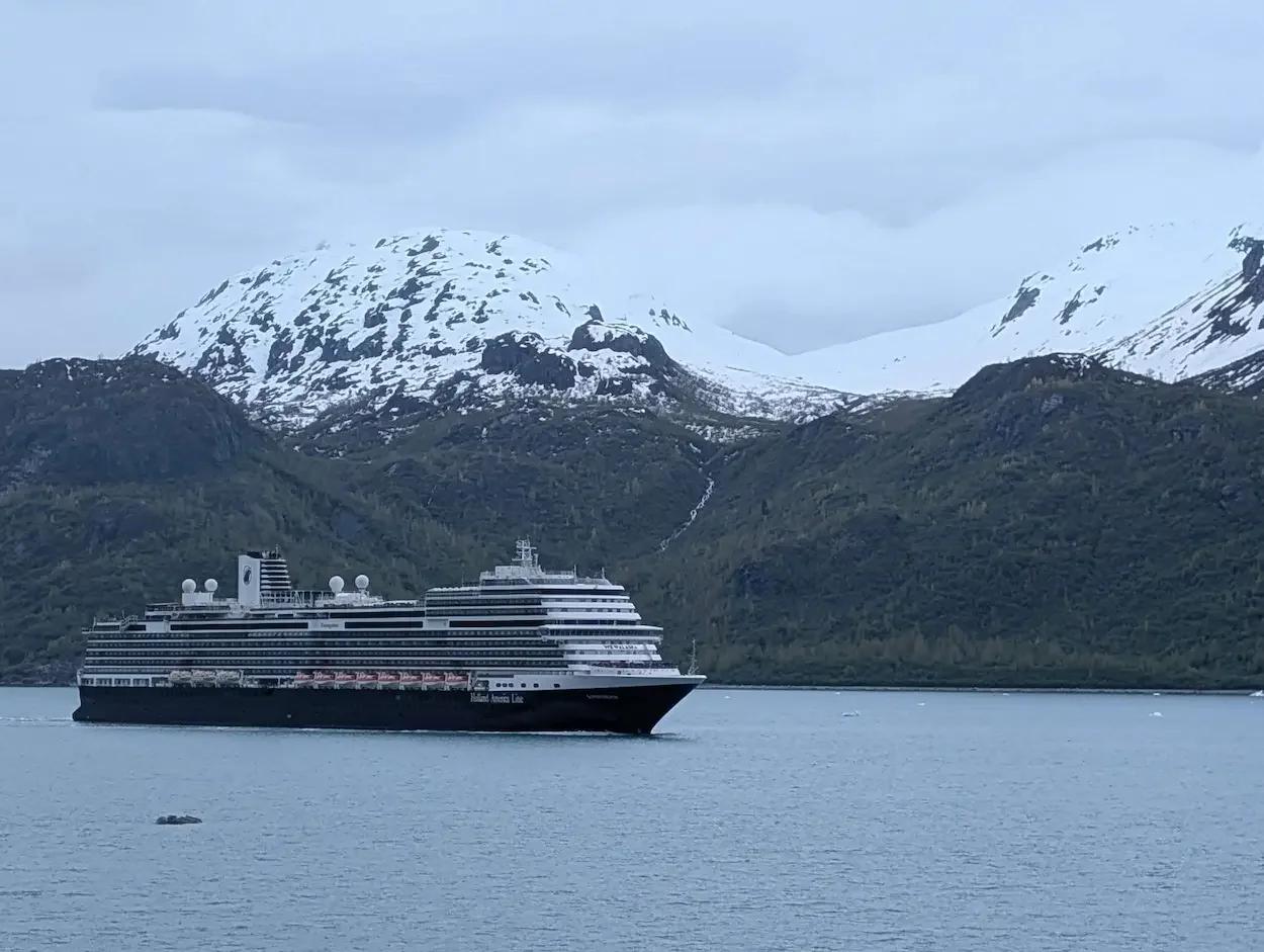 Holland America Sailing by in Glacier Bay National park