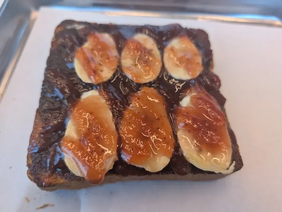 Nutella toast with Bananas on Virgin Voyages