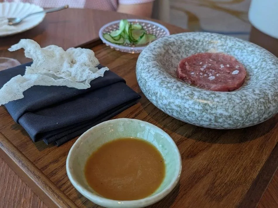 Chu-toro temaki on sun Princess at makoto Ocean