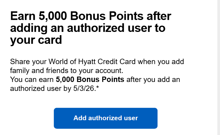 Hyatt Bonus Points
