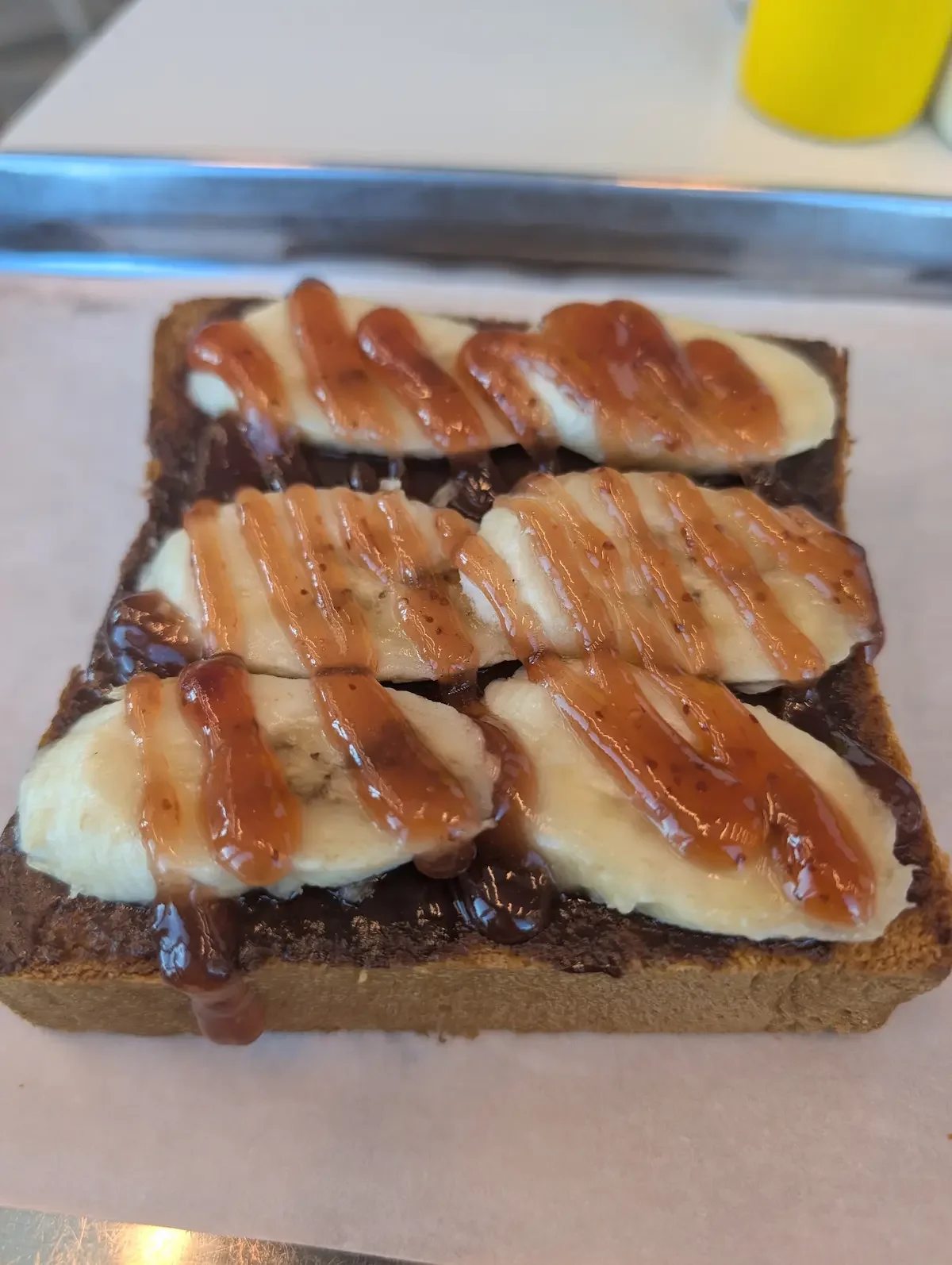 Nutella Banana Toast at the Galley on Virgin Voyages