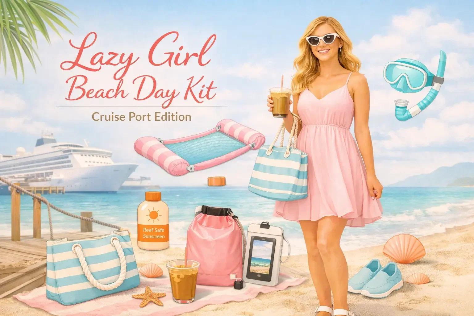 lazy girl beach day Kit - Cruise port edition