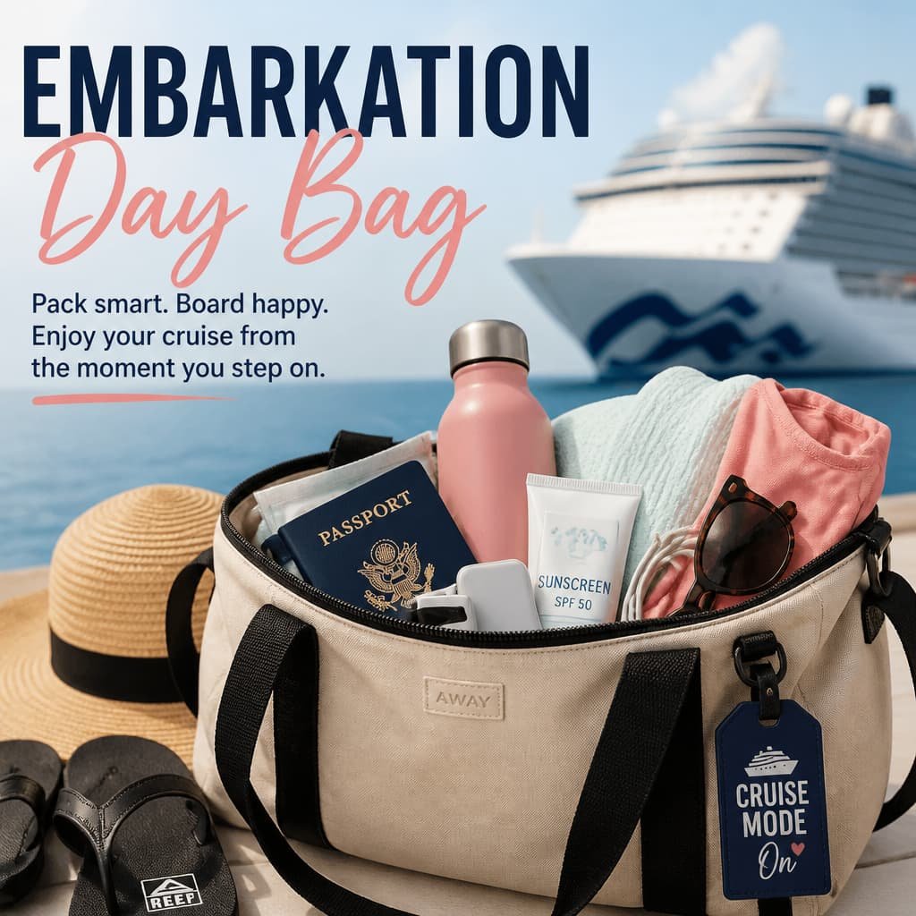 Embarkation Day Bag - what to pack