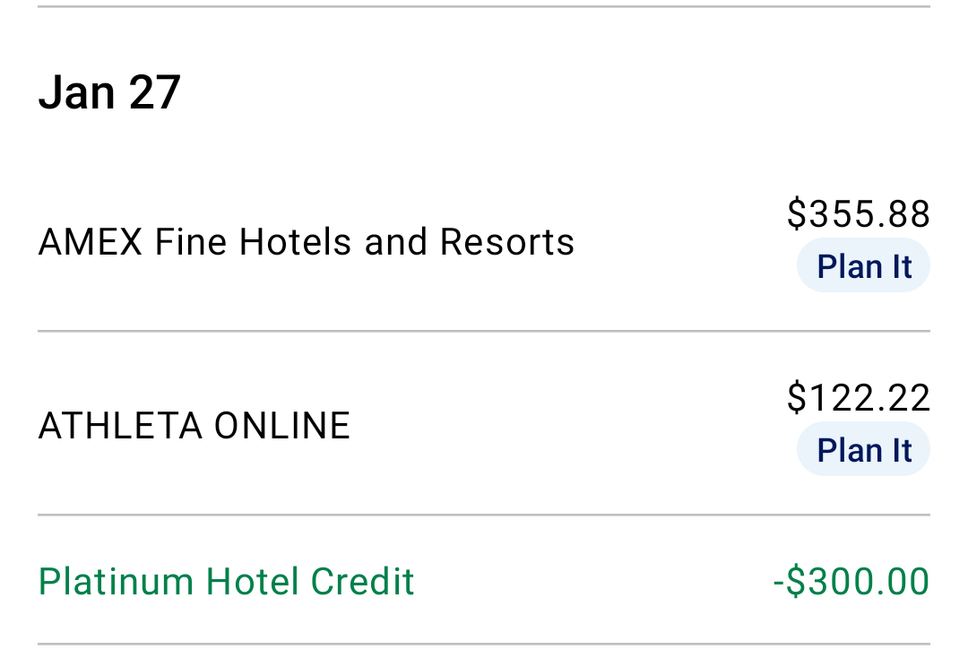 Conrad Amex Fine Hotels and Resorts Credit