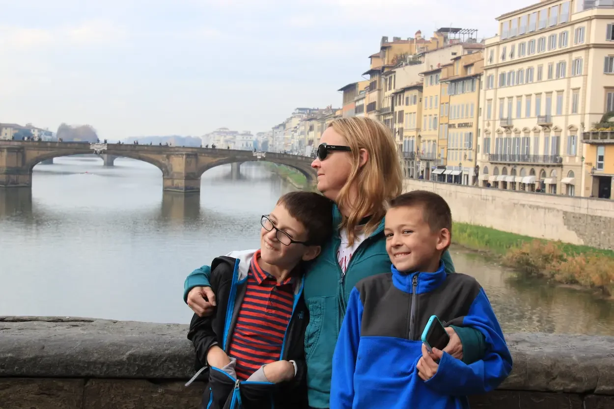 My boys and me in Florence Italy