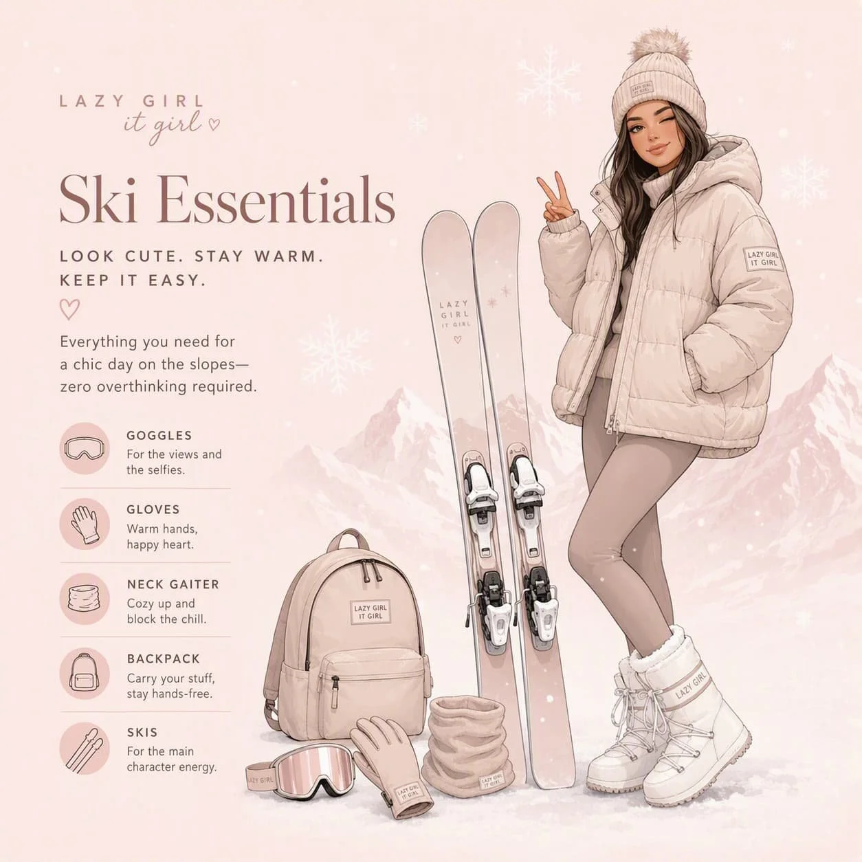 Ski trip Shopping list