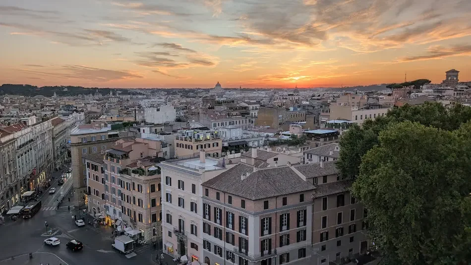 Rooftop view of a Rome