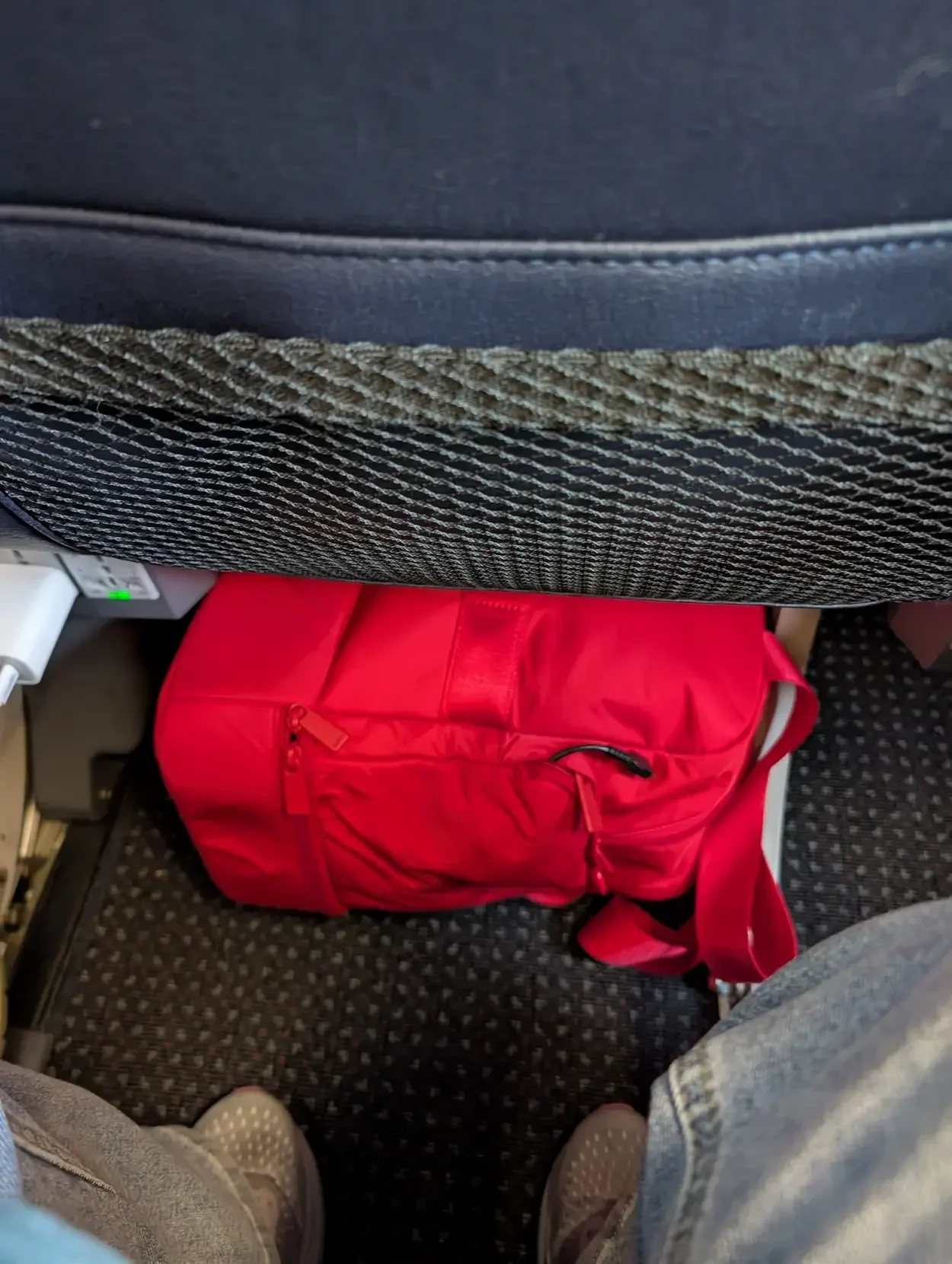 Away Overnight Red under plane seat