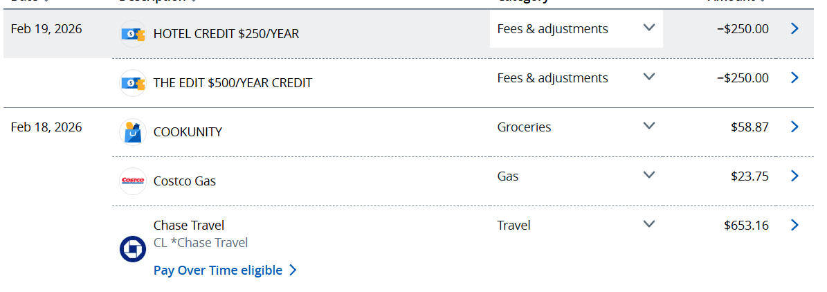 Stack Chase Sapphire Reserve Edit creit and IHG Credit