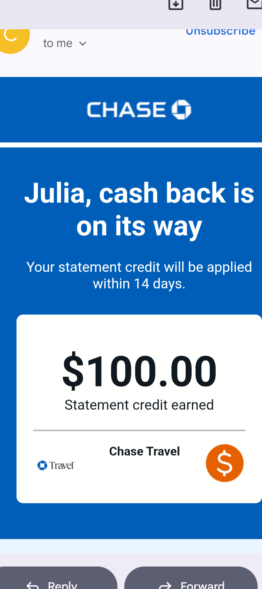$100 chase travel offer