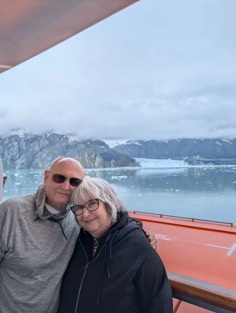 David and Brenda on Royal Princess Glacier Bay National Park
