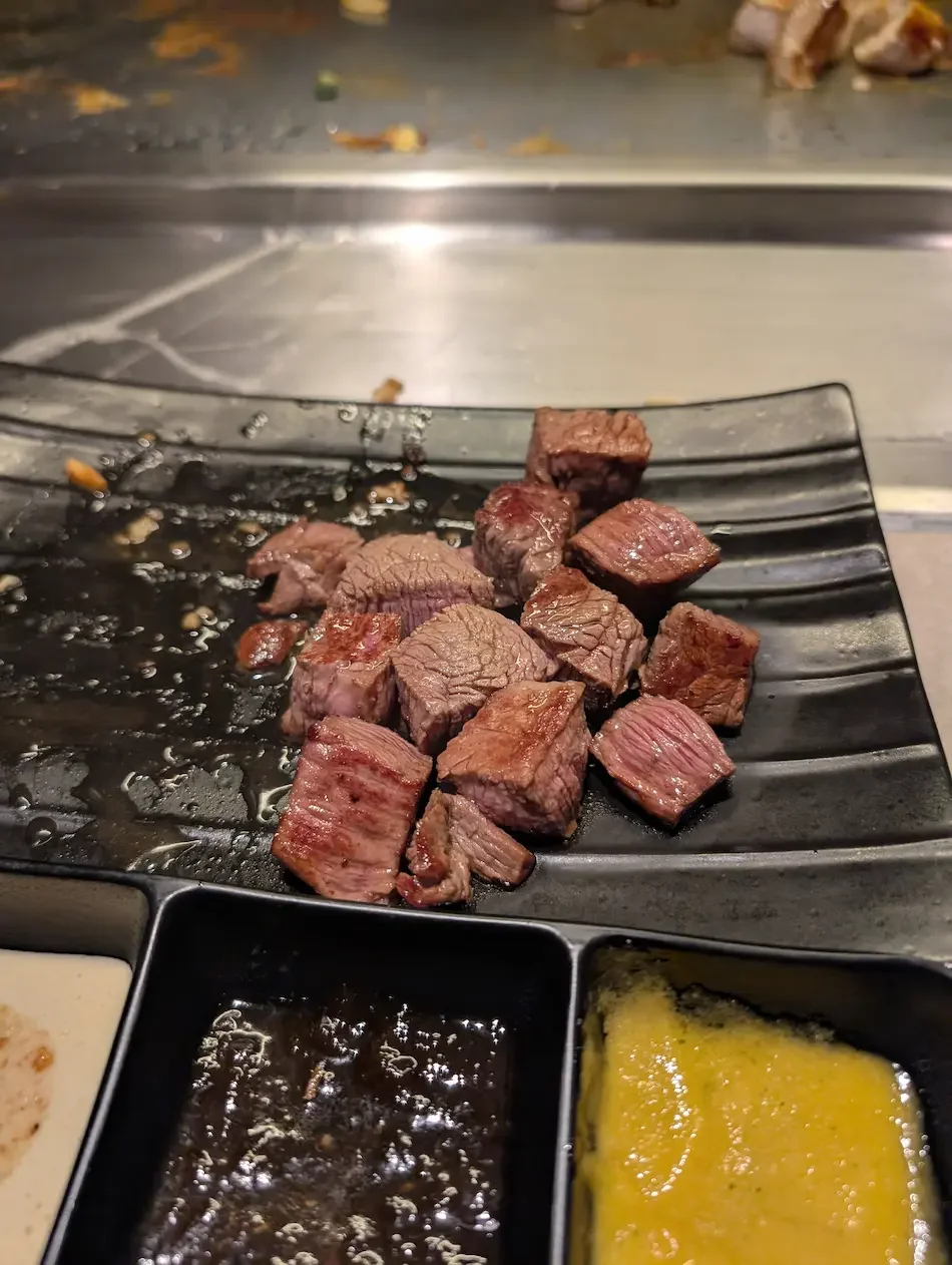 Filet Mignon on Umai Teppanyaki Sun Princess