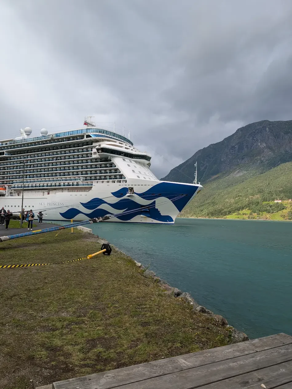 Sky Princess Docked in Skjolden Norway