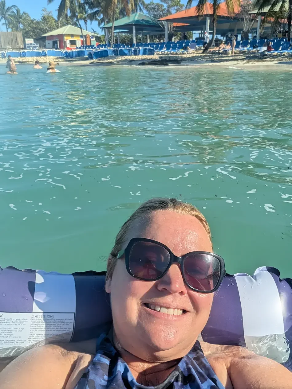 Julie on a float