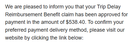 Capital One Travel Delay Reimbursement Benefit Claim
