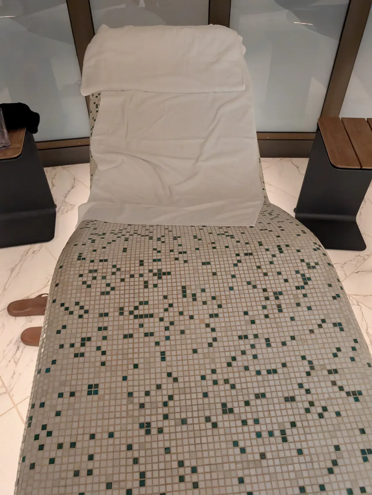 Sun Princess Thermal Suite - heated loungers
