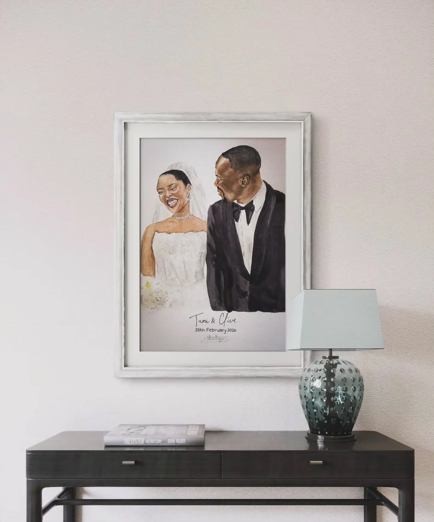 ✨ Just Married Magic, Captured in Paint ✨

I had the absolute joy of painting this piece right after Tumi &amp; Clive&rsquo;s beautiful wedding ceremony. Their laughter, their connection, the pure happiness in this moment, it was impossible not to po