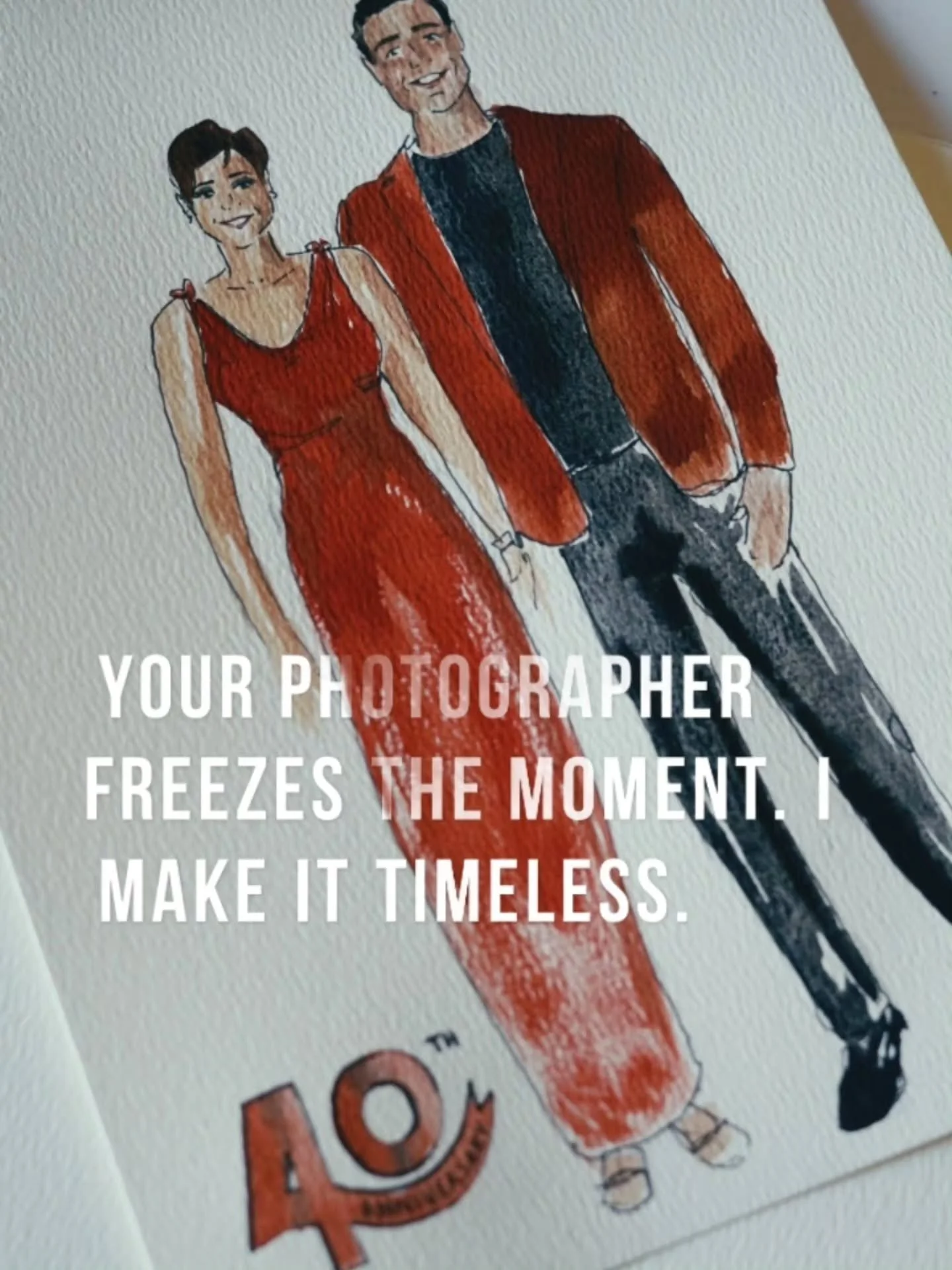 A photo can be printed a thousands times if you wanted it to be. Realistically it will be kept on your phone though. 

That goes for the guests attending your event as well. 

So how do we change that? 

Live guest illustrations. Attending your event
